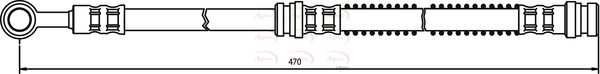 Apec HOS3123 Brake Hose - 1