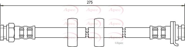 Apec HOS3126 Brake Hose - 1