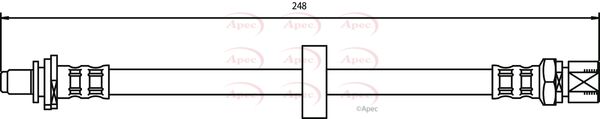 Apec HOS3127 Brake Hose - 1