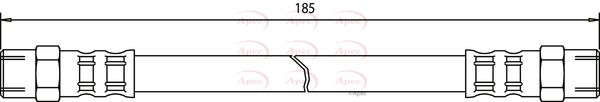 Apec HOS3141 Brake Hose - 1
