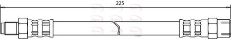 Apec HOS3149 Brake Hose - 1