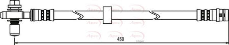 Apec HOS3152 Brake Hose - 1