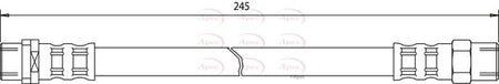 Apec HOS3166 Brake Hose - 1
