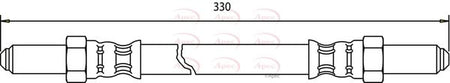 Apec HOS3168 Brake Hose - 1