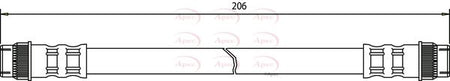 Apec HOS3178 Brake Hose - 1