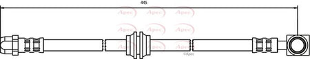 Apec HOS3191 Brake Hose - 1
