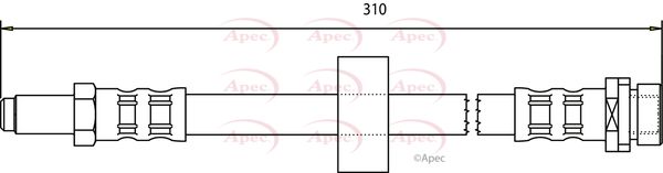 Apec HOS3202 Brake Hose - 1