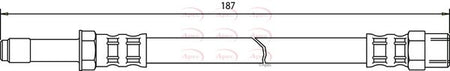 Apec HOS3204 Brake Hose - 1