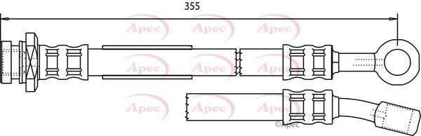 Apec HOS3206 Brake Hose - 1