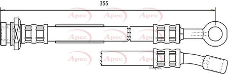 Apec HOS3206 Brake Hose - 1