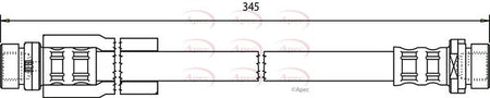 Apec HOS3212 Brake Hose - 1