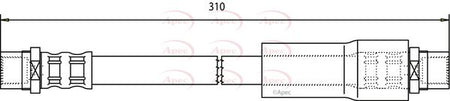 Apec HOS3223 Brake Hose - 1