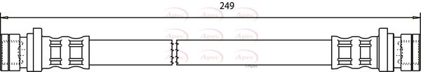 Apec HOS3232 Brake Hose - 1