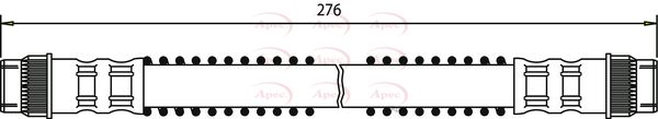 Apec HOS3242 Brake Hose - 1