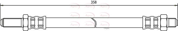 Apec HOS3262 Brake Hose - 1