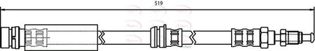 Apec HOS3271 Brake Hose - 1