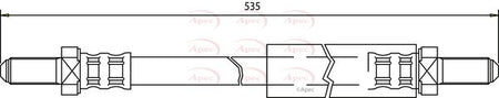 Apec HOS3287 Brake Hose - 1