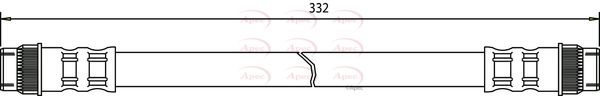 Apec HOS3297 Brake Hose - 1