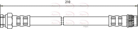 Apec HOS3302 Brake Hose - 1