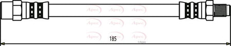 Apec HOS3313 Brake Hose - 1