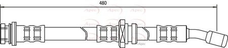 Apec HOS3324 Brake Hose - 1