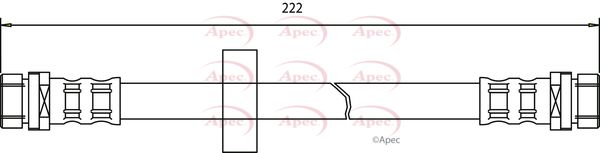 Apec HOS3334 Brake Hose - 1