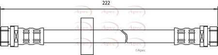 Apec HOS3334 Brake Hose - 1