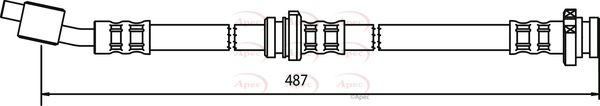Apec HOS3343 Brake Hose - 1