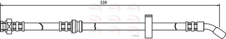Apec HOS3345 Brake Hose - 1