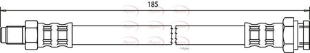 Apec HOS3346 Brake Hose - 1