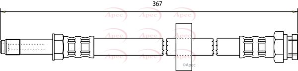 Apec HOS3349 Brake Hose - 1