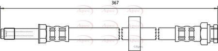 Apec HOS3349 Brake Hose - 1