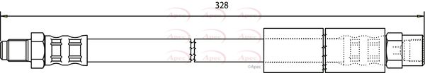 Apec HOS3355 Brake Hose - 1