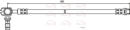 Apec HOS3369 Brake Hose - 1