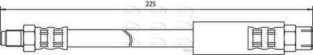 Apec HOS3370 Brake Hose - 1