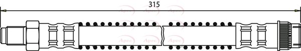 Apec HOS3394 Brake Hose - 1