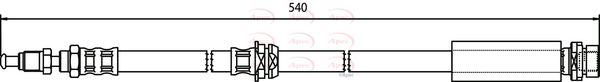 Apec HOS3396 Brake Hose - 1