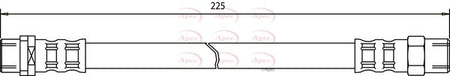 Apec HOS3402 Brake Hose - 1