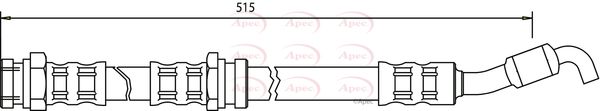 Apec HOS3405 Brake Hose - 1