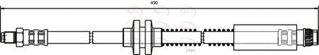 Apec HOS3409 Brake Hose - 1