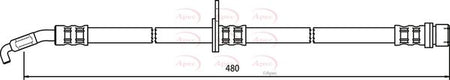 Apec HOS3413 Brake Hose - 1