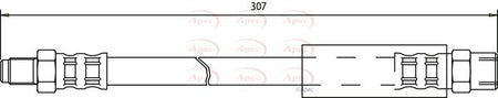 Apec HOS3414 Brake Hose - 1