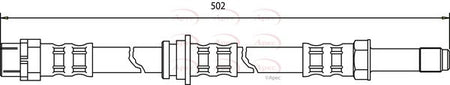 Apec HOS3422 Brake Hose - 1