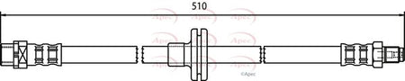 Apec HOS3434 Brake Hose - 1