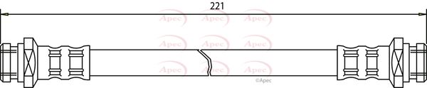 Apec HOS3440 Brake Hose - 1