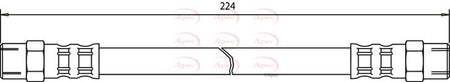 Apec HOS3442 Brake Hose - 1