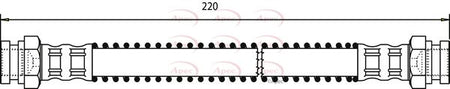 Apec HOS3443 Brake Hose - 1