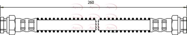 Apec HOS3444 Brake Hose - 1