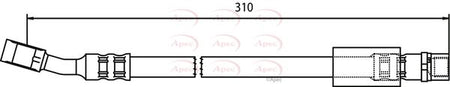 Apec HOS3445 Brake Hose - 1