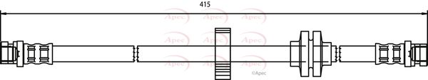 Apec HOS3468 Brake Hose - 1
